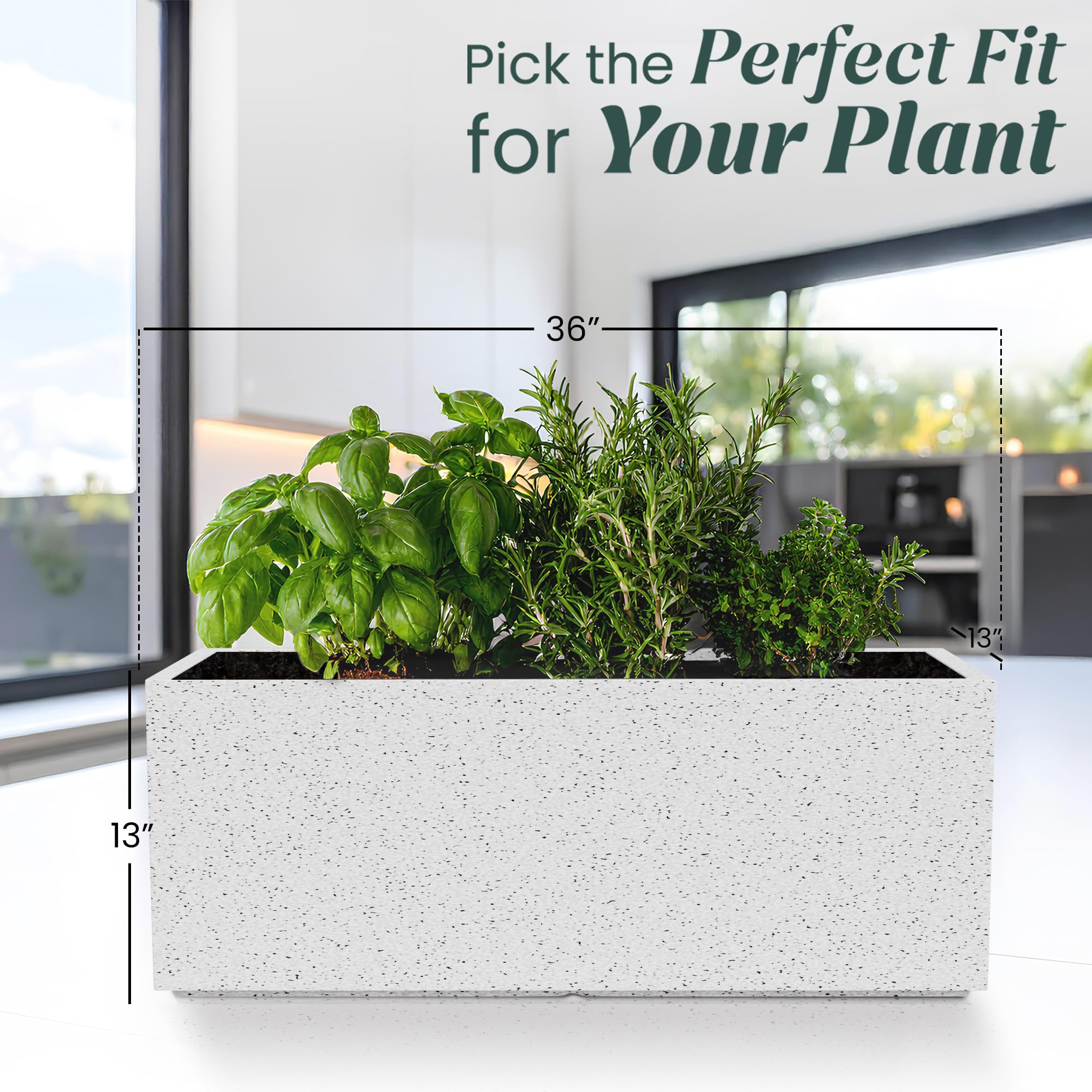 YUCCABE ITALIA FOXB BXT 36 INCH Pots for Plants Highly Durable
